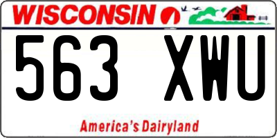 WI license plate 563XWU