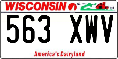 WI license plate 563XWV