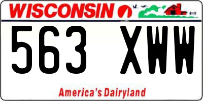WI license plate 563XWW