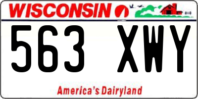 WI license plate 563XWY