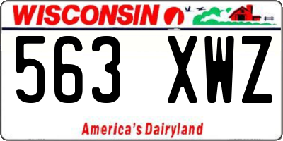 WI license plate 563XWZ