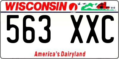 WI license plate 563XXC