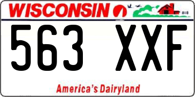 WI license plate 563XXF