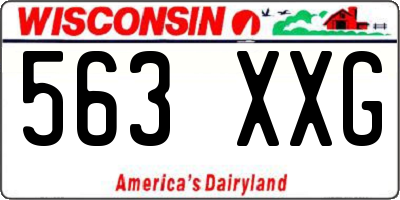 WI license plate 563XXG