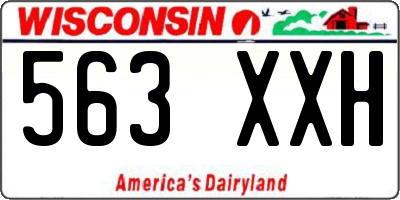 WI license plate 563XXH