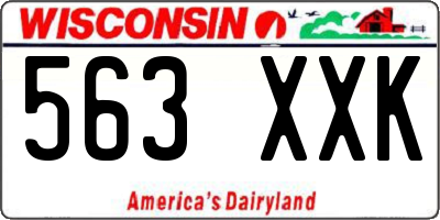 WI license plate 563XXK