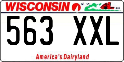 WI license plate 563XXL