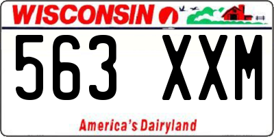 WI license plate 563XXM