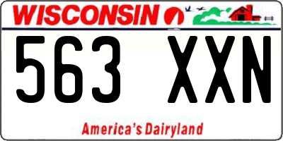 WI license plate 563XXN