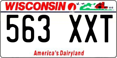WI license plate 563XXT