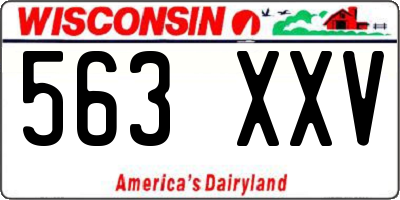 WI license plate 563XXV