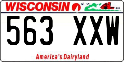WI license plate 563XXW