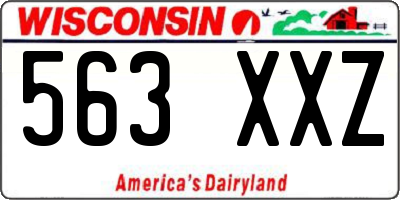 WI license plate 563XXZ