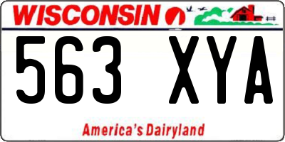 WI license plate 563XYA