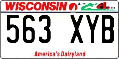 WI license plate 563XYB