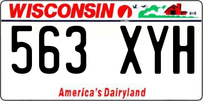 WI license plate 563XYH