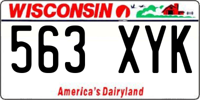 WI license plate 563XYK
