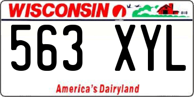 WI license plate 563XYL