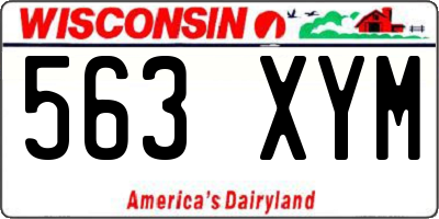 WI license plate 563XYM