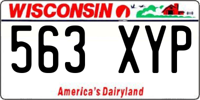 WI license plate 563XYP
