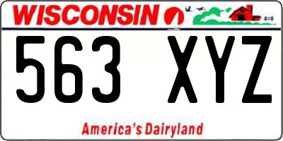 WI license plate 563XYZ