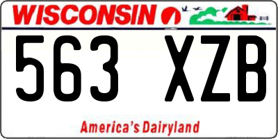 WI license plate 563XZB