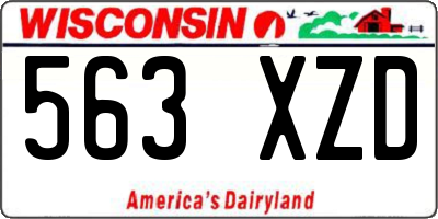 WI license plate 563XZD