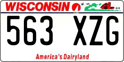 WI license plate 563XZG