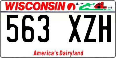 WI license plate 563XZH