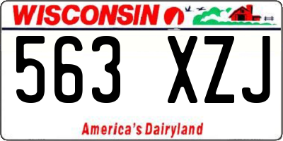 WI license plate 563XZJ
