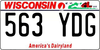 WI license plate 563YDG