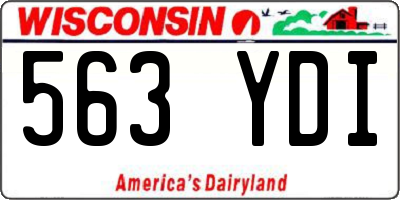 WI license plate 563YDI