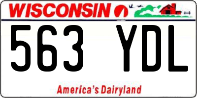 WI license plate 563YDL