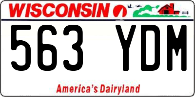 WI license plate 563YDM