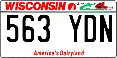 WI license plate 563YDN