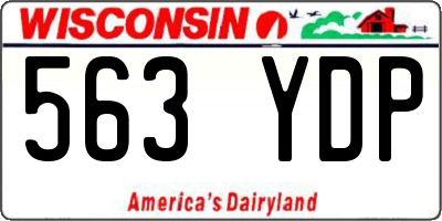 WI license plate 563YDP