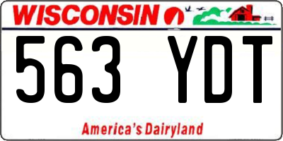 WI license plate 563YDT