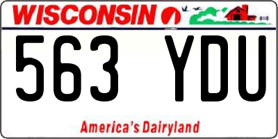 WI license plate 563YDU