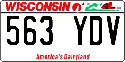 WI license plate 563YDV