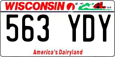 WI license plate 563YDY