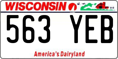 WI license plate 563YEB