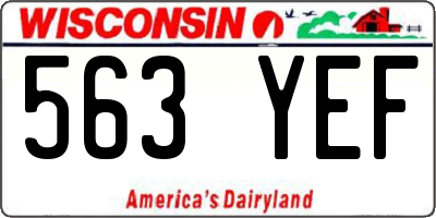 WI license plate 563YEF