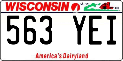WI license plate 563YEI