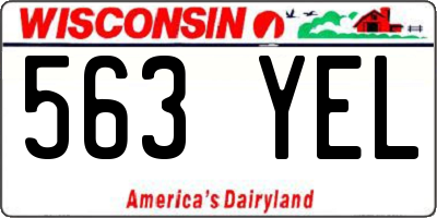 WI license plate 563YEL
