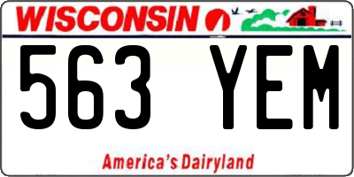 WI license plate 563YEM
