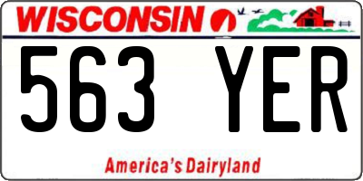 WI license plate 563YER