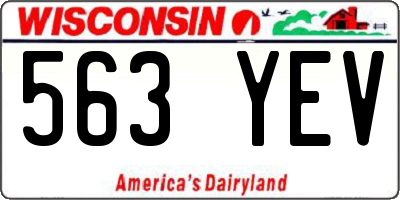 WI license plate 563YEV