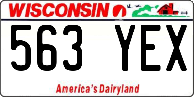 WI license plate 563YEX
