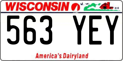 WI license plate 563YEY