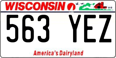 WI license plate 563YEZ